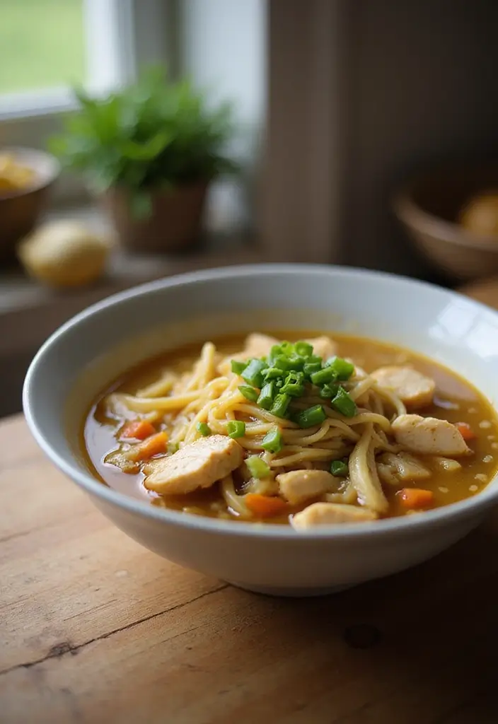 26 Canning Chicken Noodle Soup Recipes for Meal Prep Magic - 12. Ginger Chicken Noodle Soup