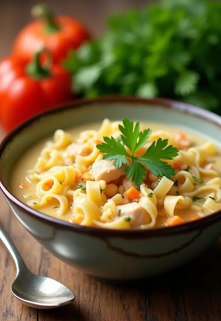 26 Canning Chicken Noodle Soup Recipes for Meal Prep Magic - 2. Creamy Chicken Noodle Soup