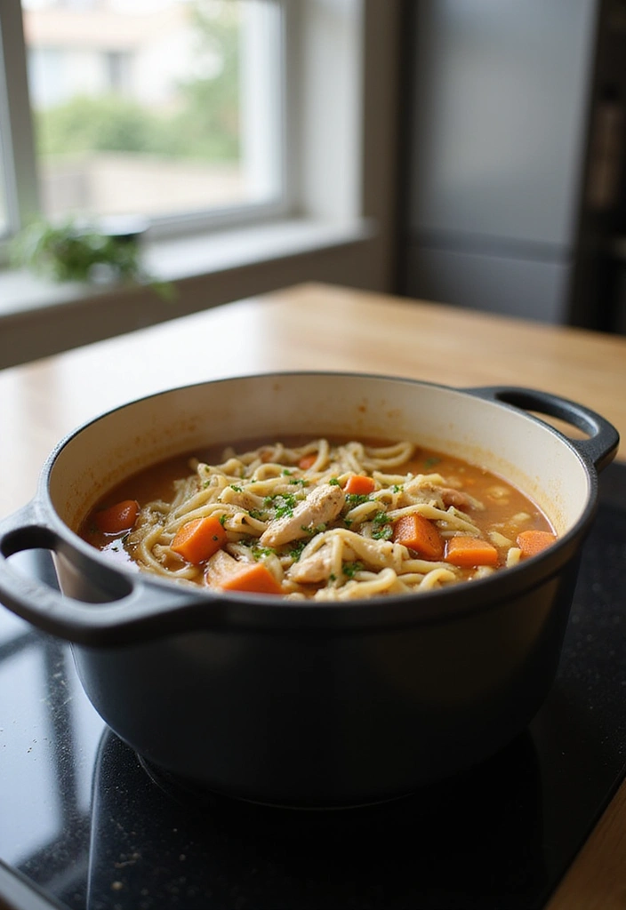 26 Canning Chicken Noodle Soup Recipes for Meal Prep Magic - 25. One-Pot Chicken Noodle Soup