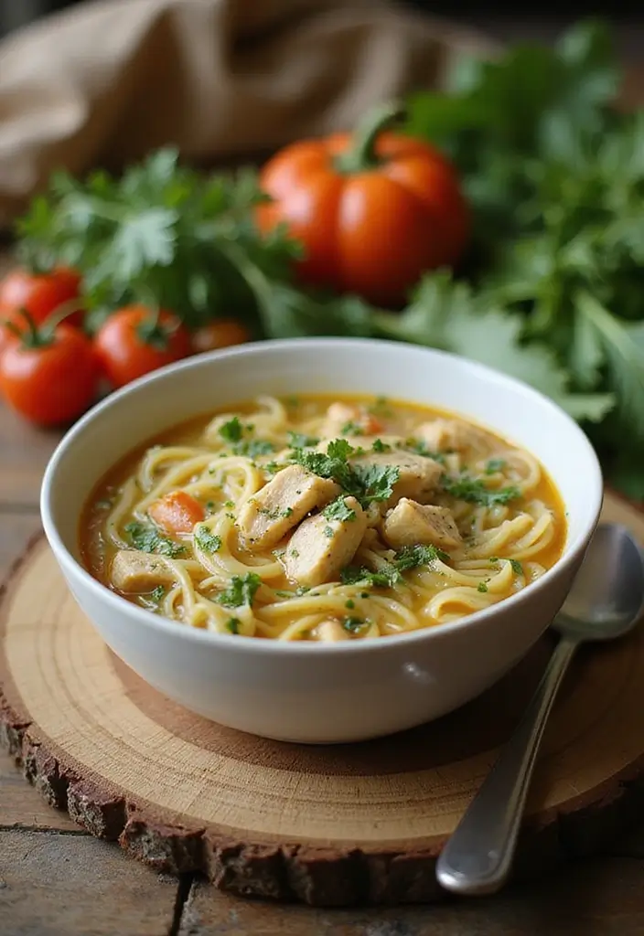 26 Canning Chicken Noodle Soup Recipes for Meal Prep Magic - 5. Herb-Infused Chicken Noodle Soup