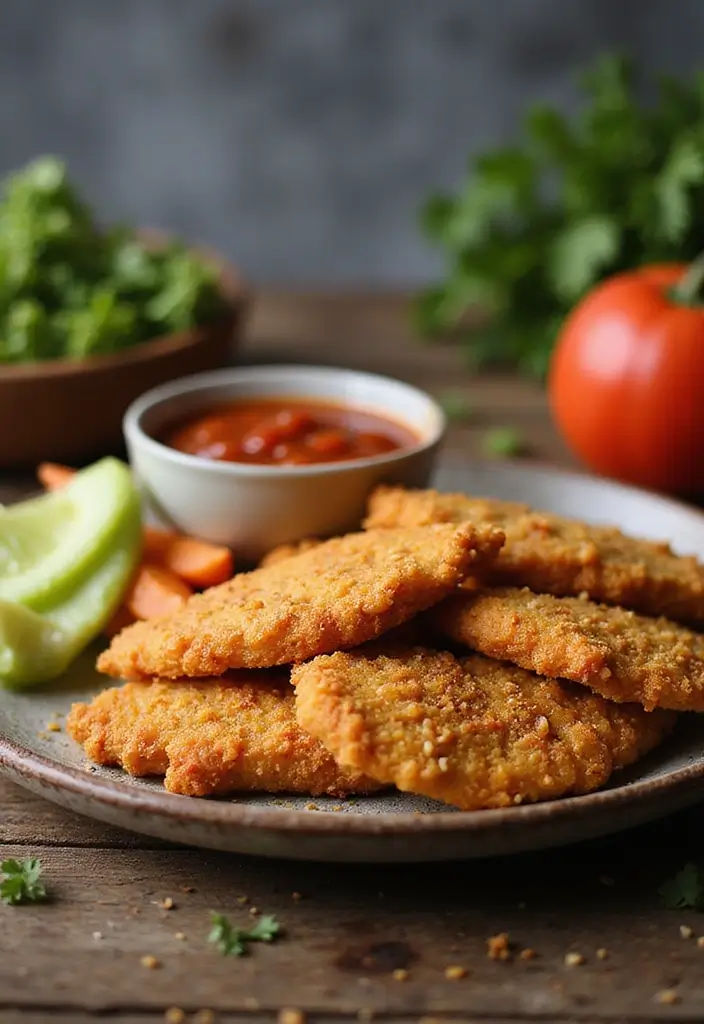 27 Breaded Chicken Breast Recipes That Are Crispy & Easy 3 27 Breaded Chicken Breast Recipes That Are Crispy & Easy - 2. Air Fryer Parmesan Chicken Strips