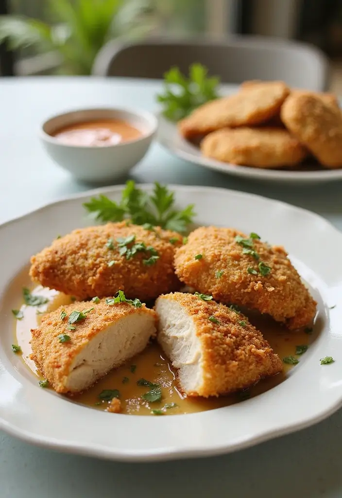 27 Breaded Chicken Breast Recipes That Are Crispy & Easy 6 27 Breaded Chicken Breast Recipes That Are Crispy & Easy - 5. Coconut-Crusted Chicken