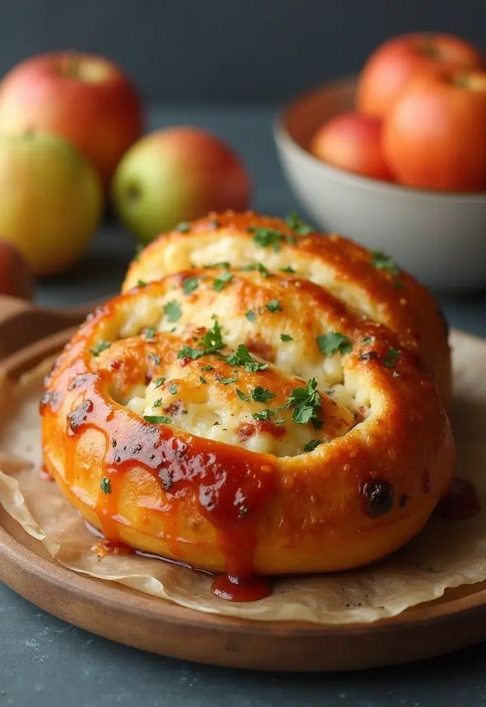 27 Chicken Bacon Ranch Stuffed Bread Recipes That Are Melty Goodness - 11. Sweet and Spicy Chicken Bacon Ranch Stuffed Bread