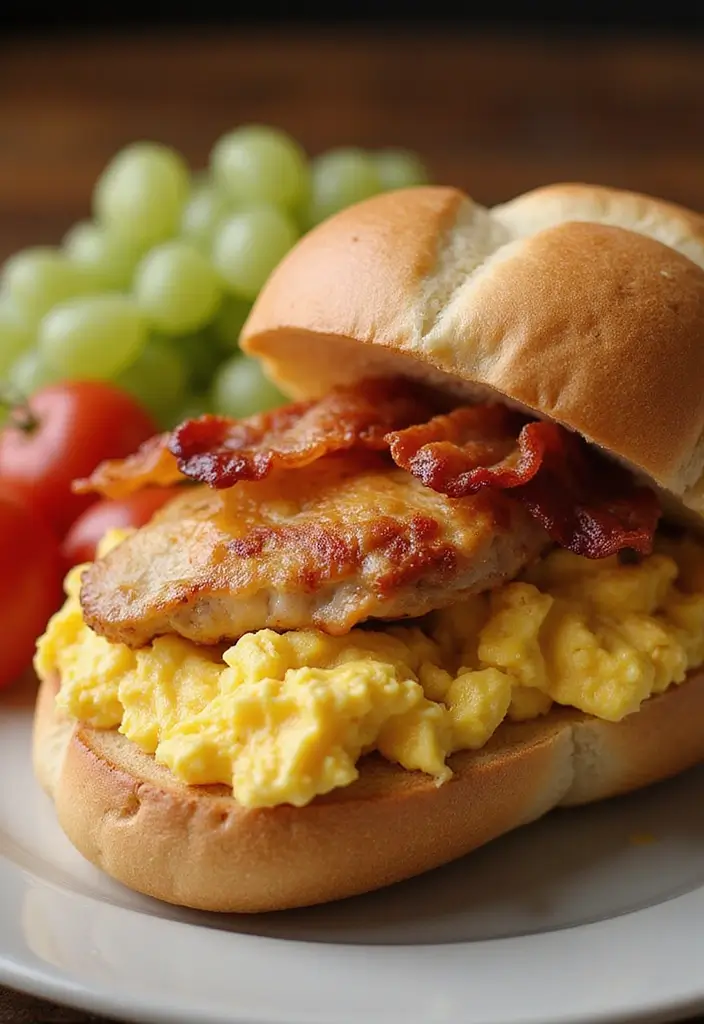 27 Chicken Bacon Ranch Stuffed Bread Recipes That Are Melty Goodness - 12. Chicken Bacon Ranch Breakfast Stuffed Bread