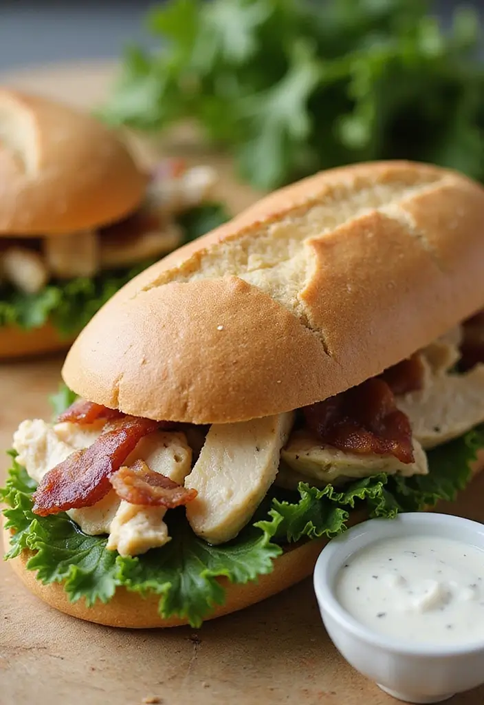 27 Chicken Bacon Ranch Stuffed Bread Recipes That Are Melty Goodness - 6. Spinach and Chicken Bacon Ranch Stuffed Bread