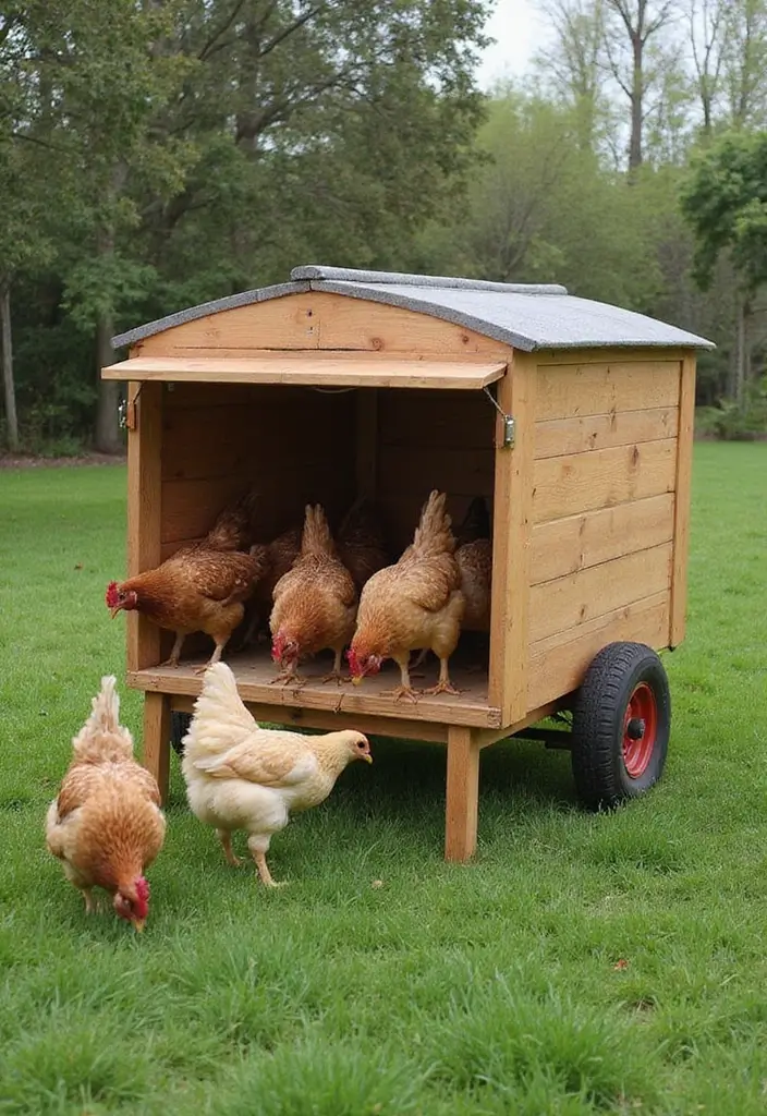27 Chicken Coop with Run Designs That Fit Any Yard 11 27 Chicken Coop with Run Designs That Fit Any Yard - 10. Chicken Tractor