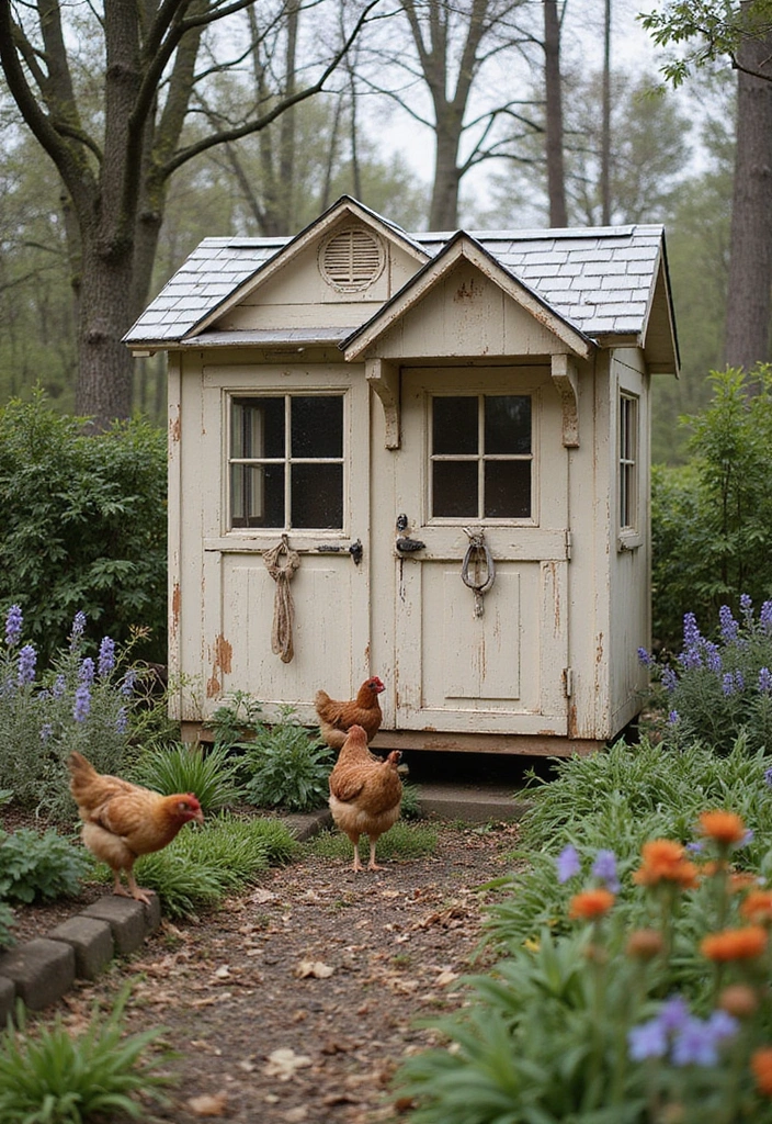 27 Chicken Coop with Run Designs That Fit Any Yard 13 27 Chicken Coop with Run Designs That Fit Any Yard - 12. Vintage Style Coop