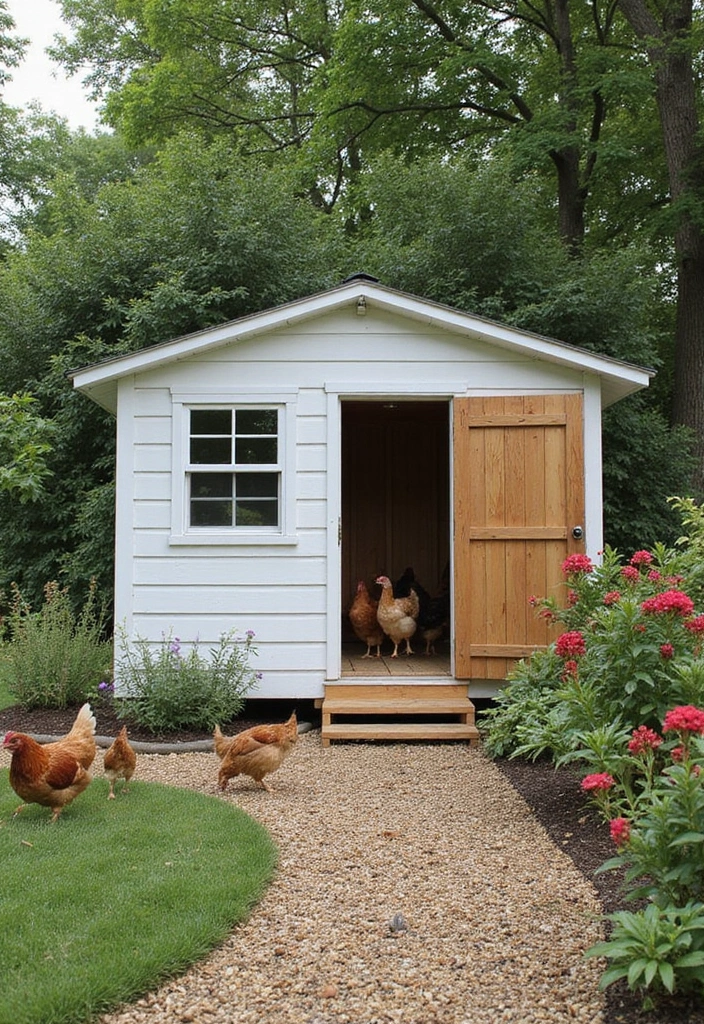 27 Chicken Coop with Run Designs That Fit Any Yard 14 27 Chicken Coop with Run Designs That Fit Any Yard - 13. Tidy Garden Coop