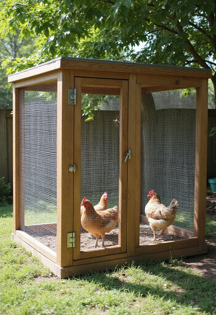 27 Chicken Coop with Run Designs That Fit Any Yard 22 27 Chicken Coop with Run Designs That Fit Any Yard - 21. Simple Wire Coop