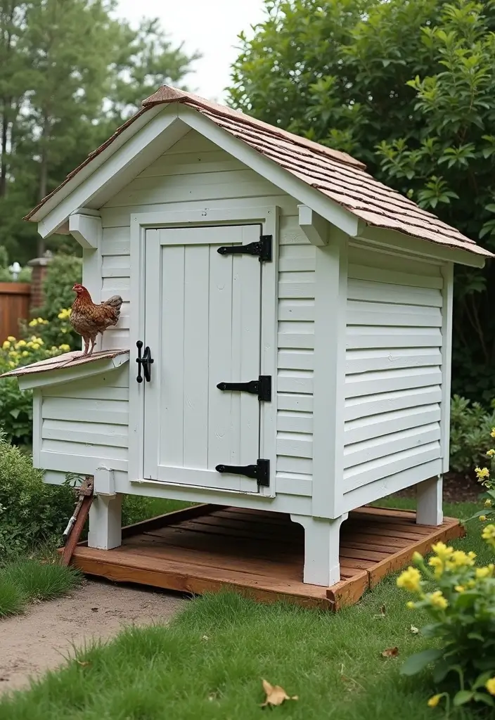 27 Chicken Coop with Run Designs That Fit Any Yard 24 27 Chicken Coop with Run Designs That Fit Any Yard - 23. White Wooden Coop
