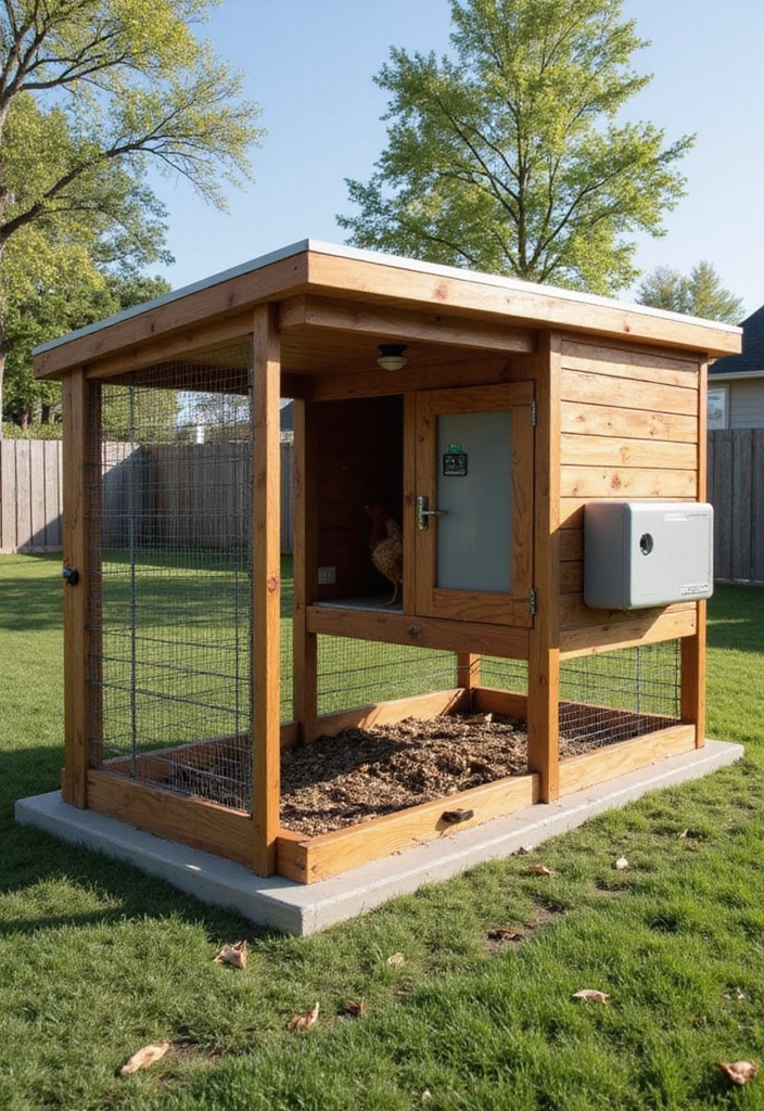 27 Chicken Coop with Run Designs That Fit Any Yard 28 27 Chicken Coop with Run Designs That Fit Any Yard - 27. Smart Tech Coop