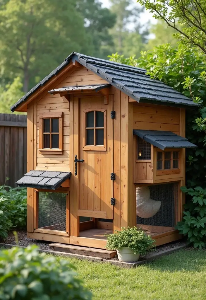 27 Chicken Coop with Run Designs That Fit Any Yard 5 27 Chicken Coop with Run Designs That Fit Any Yard - 4. Compact Urban Coop