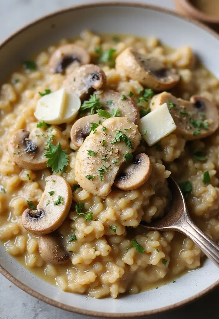 27 Chicken and Mushroom Recipes: Healthy and Hearty 13 27 Chicken and Mushroom Recipes: Healthy and Hearty - 12. Chicken and Mushroom Risotto