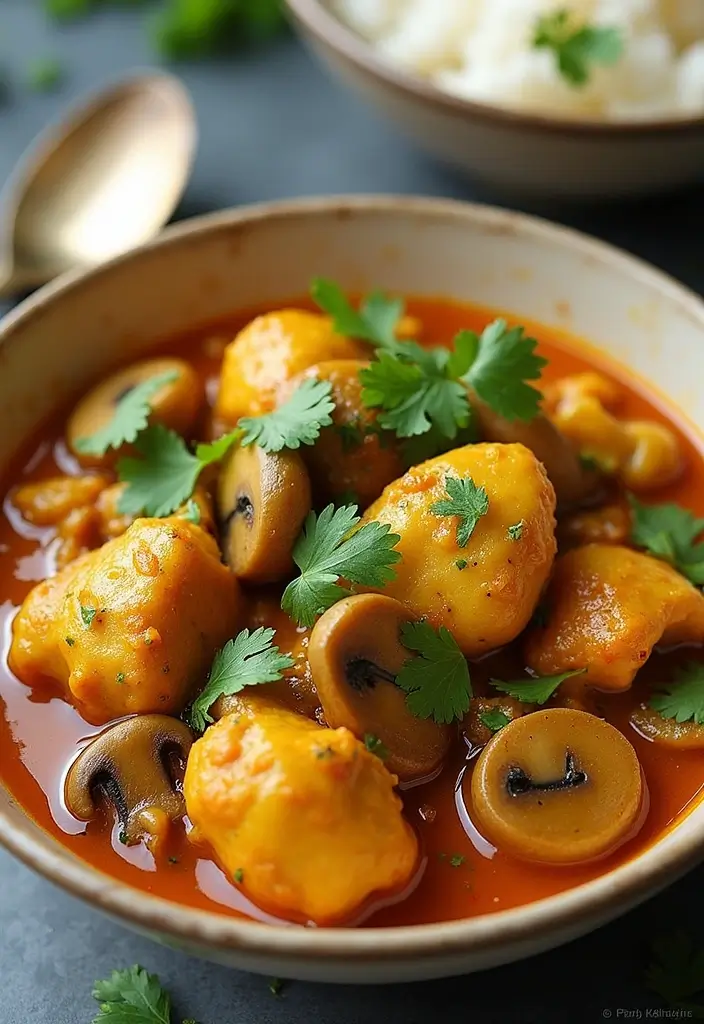 27 Chicken and Mushroom Recipes: Healthy and Hearty 16 27 Chicken and Mushroom Recipes: Healthy and Hearty - 15. Coconut Curry Chicken and Mushrooms