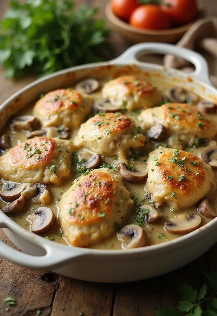 27 Chicken and Mushroom Recipes: Healthy and Hearty 3 27 Chicken and Mushroom Recipes: Healthy and Hearty - 2. Creamy Mushroom Chicken Casserole