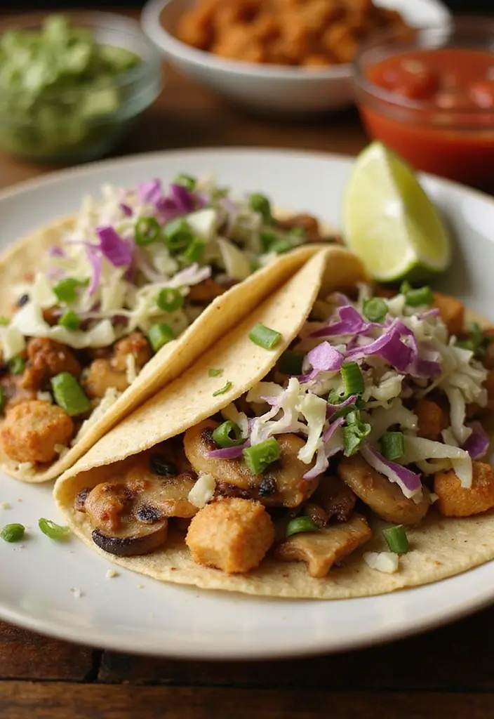 27 Chicken and Mushroom Recipes: Healthy and Hearty 22 27 Chicken and Mushroom Recipes: Healthy and Hearty - 21. Chicken and Mushroom Tacos