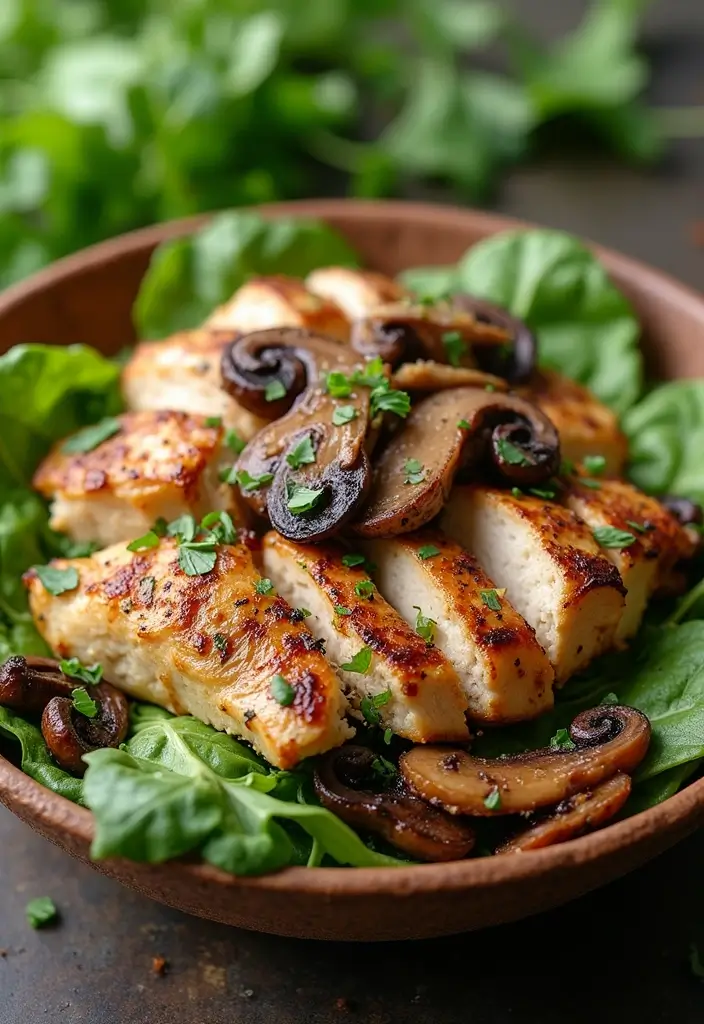 27 Chicken and Mushroom Recipes: Healthy and Hearty 28 27 Chicken and Mushroom Recipes: Healthy and Hearty - 27. Chicken and Mushroom Salad