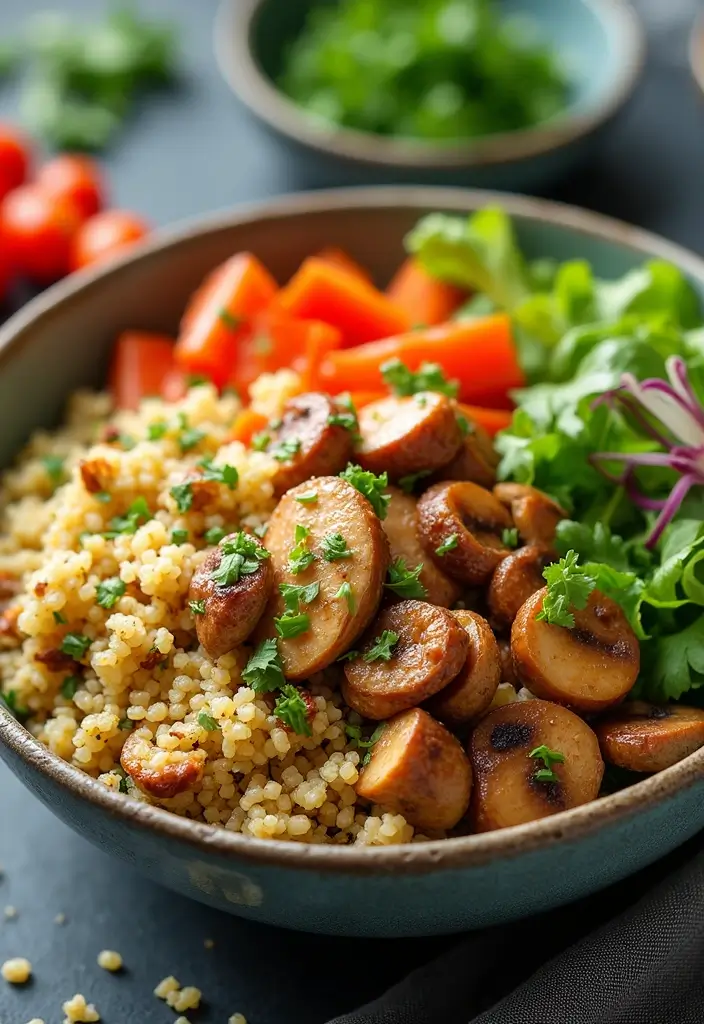27 Chicken and Mushroom Recipes: Healthy and Hearty 6 27 Chicken and Mushroom Recipes: Healthy and Hearty - 5. Chicken and Mushroom Quinoa Bowl