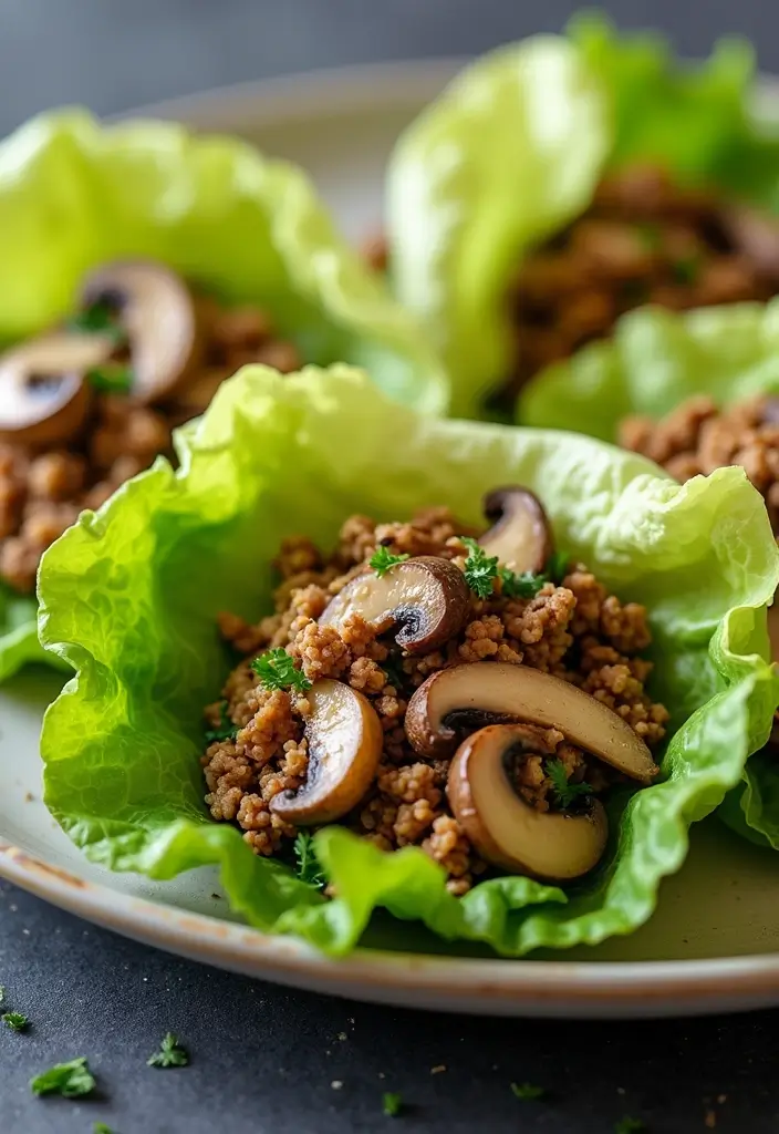 27 Chicken and Mushroom Recipes: Healthy and Hearty 9 27 Chicken and Mushroom Recipes: Healthy and Hearty - 8. Chicken and Mushroom Lettuce Wraps
