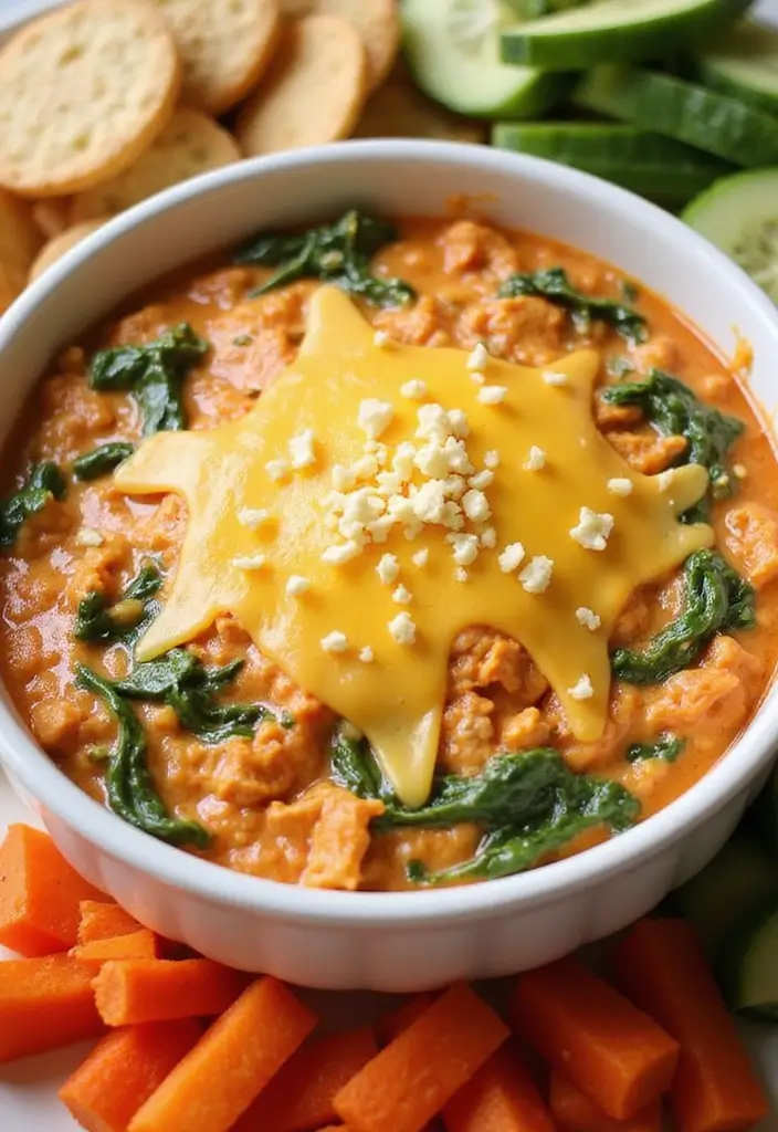 27 Creamy Buffalo Chicken Dip Recipes That Are Party Favorites 12 27 Creamy Buffalo Chicken Dip Recipes That Are Party Favorites - 11. Buffalo Chicken Dip with Spinach
