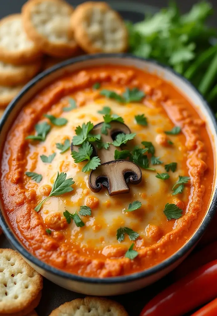 27 Creamy Buffalo Chicken Dip Recipes That Are Party Favorites 24 27 Creamy Buffalo Chicken Dip Recipes That Are Party Favorites - 23. Buffalo Chicken Dip with Mushrooms