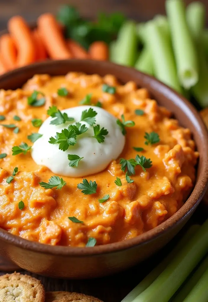 27 Creamy Buffalo Chicken Dip Recipes That Are Party Favorites 5 27 Creamy Buffalo Chicken Dip Recipes That Are Party Favorites - 4. Buffalo Chicken Dip with Cottage Cheese