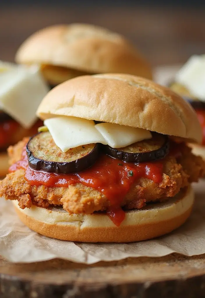 27 Crispy Chicken Sandwich Recipes That Are Better Than Takeout 15 27 Crispy Chicken Sandwich Recipes That Are Better Than Takeout - 14. Eggplant Parmesan Chicken Sandwich