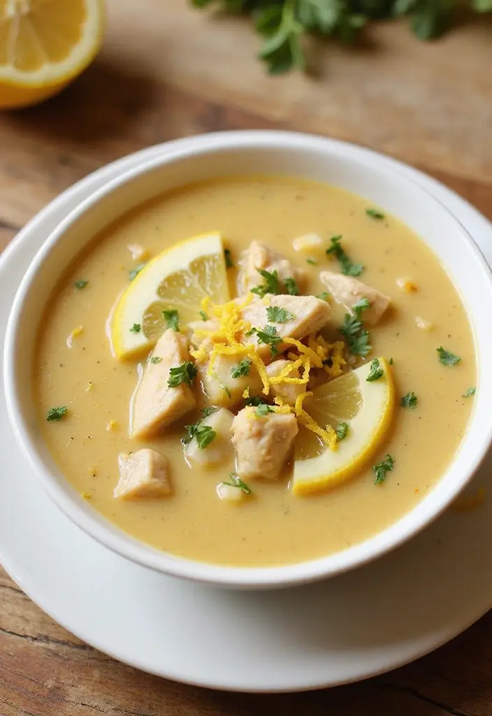 27 Easy Chicken Pot Pie Soup Recipes That Feel Comforting - 11. Lemon Chicken Pot Pie Soup