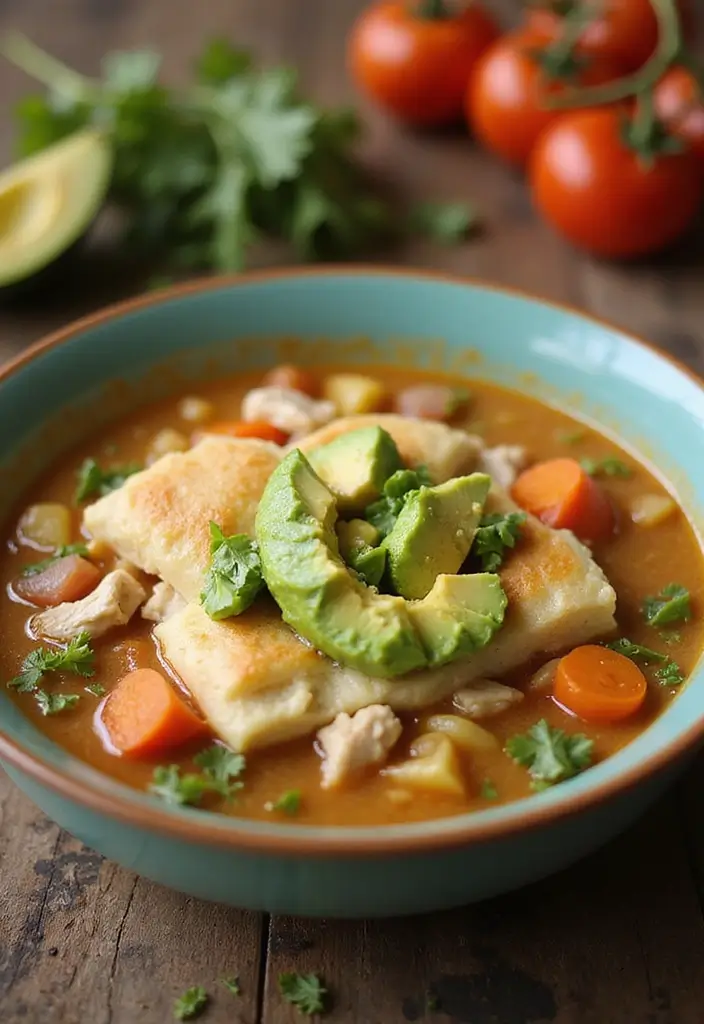 27 Easy Chicken Pot Pie Soup Recipes That Feel Comforting - 27. Chicken Pot Pie Soup with Avocado