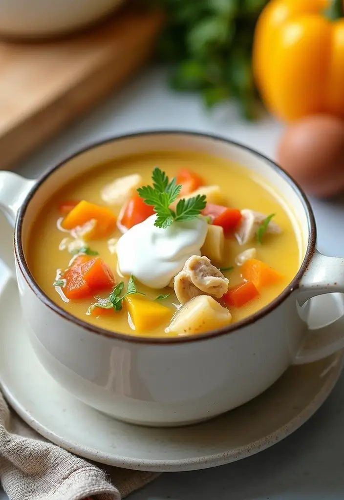 27 Easy Chicken Pot Pie Soup Recipes That Feel Comforting - 5. Healthy Chicken Pot Pie Soup