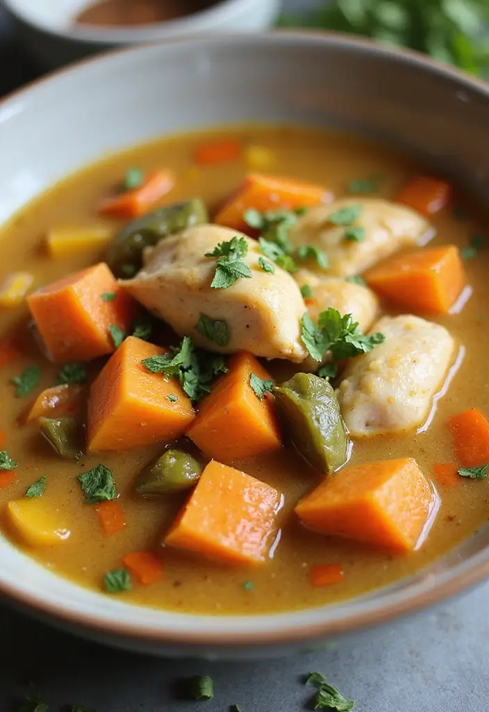 27 Easy Chicken Pot Pie Soup Recipes That Feel Comforting - 9. Chicken Pot Pie Soup with Sweet Potatoes