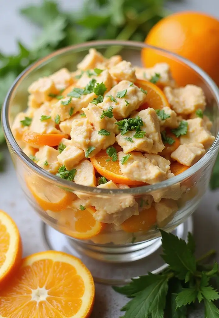27 Ina Garten Chicken Salad Recipes That Feel Elegant & Easy - 14. Orange-Chicken Salad with Almonds