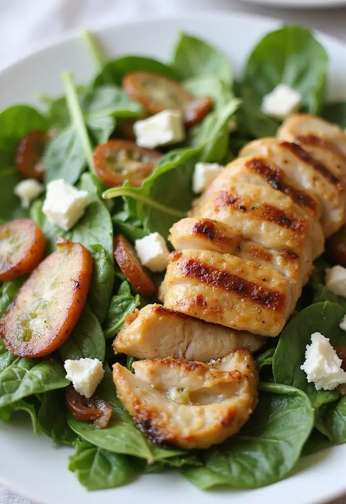 27 Ina Garten Chicken Salad Recipes That Feel Elegant & Easy - 24. Spinach Chicken Salad with Feta