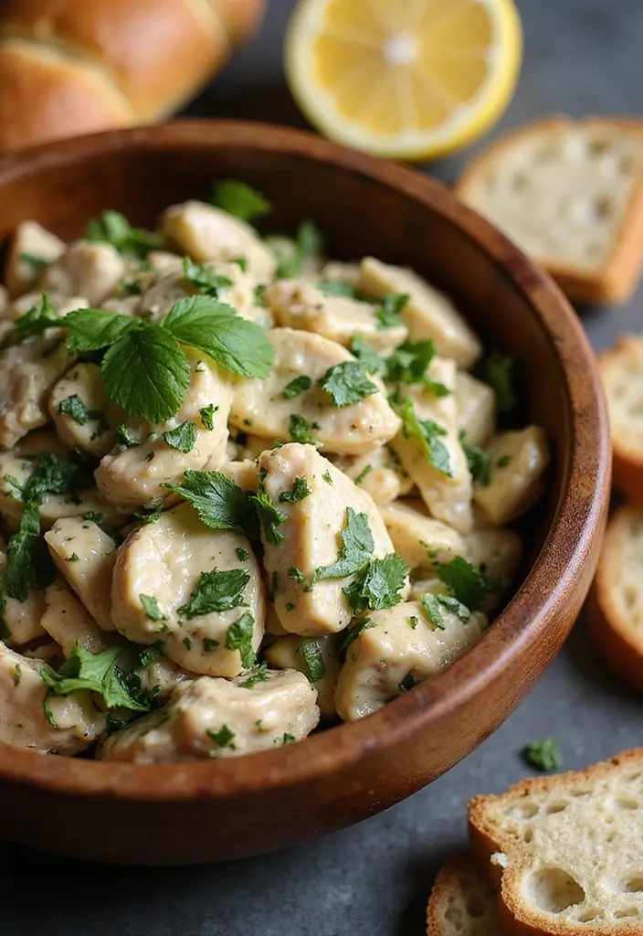 27 Ina Garten Chicken Salad Recipes That Feel Elegant & Easy - 27. Rustic Chicken Salad with Herbs and Lemon