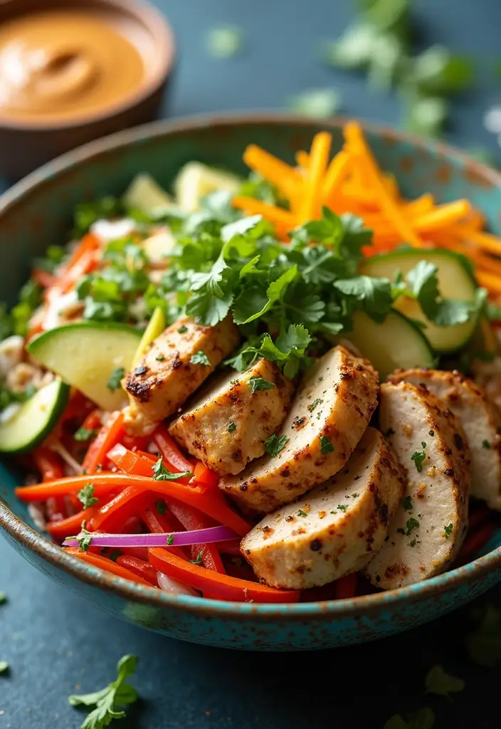 27 Ina Garten Chicken Salad Recipes That Feel Elegant & Easy - 8. Thai Chicken Salad with Peanut Dressing