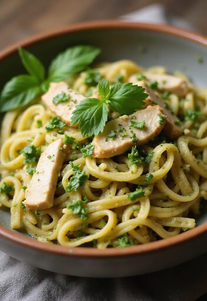 27 Peruvian Chicken with Green Sauce Recipes That Taste Authentic - 14. Peruvian Chicken Pasta with Green Sauce