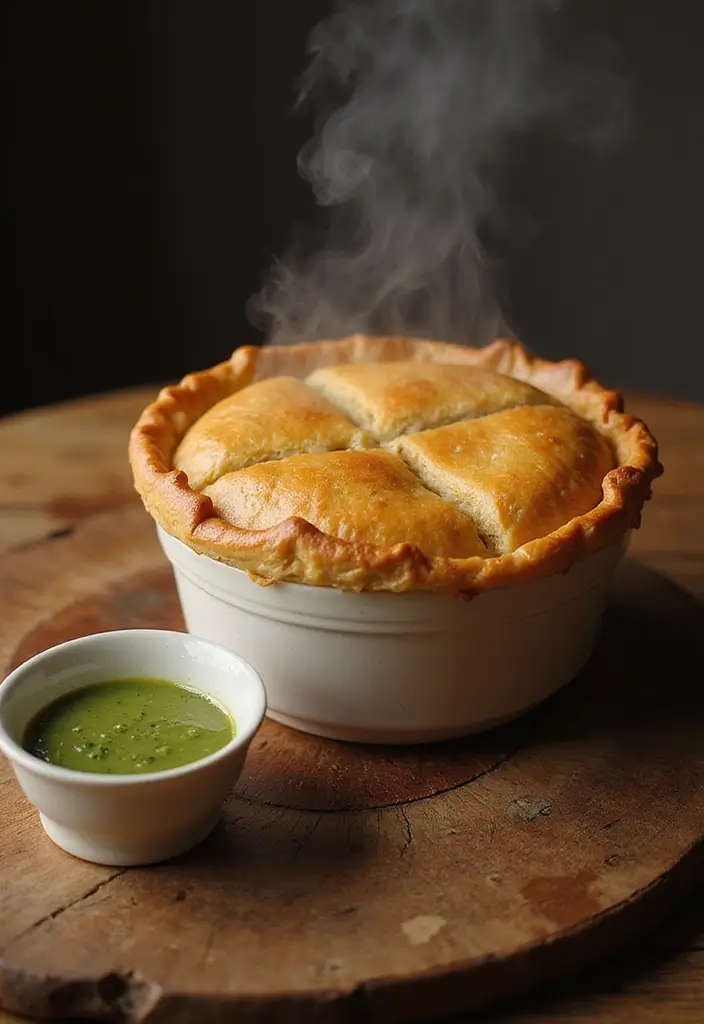 27 Peruvian Chicken with Green Sauce Recipes That Taste Authentic - 18. Peruvian Chicken Pot Pie with Green Sauce
