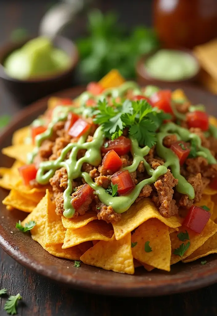 27 Peruvian Chicken with Green Sauce Recipes That Taste Authentic - 22. Peruvian Chicken Nachos with Green Sauce