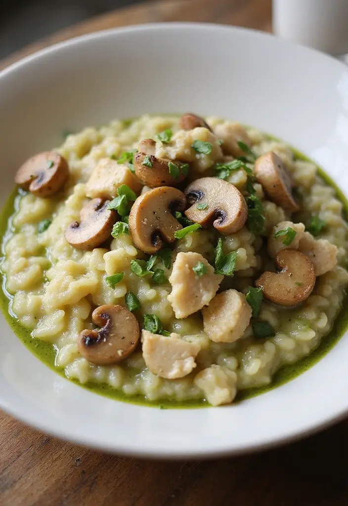 27 Peruvian Chicken with Green Sauce Recipes That Taste Authentic - 24. Peruvian Chicken and Mushroom Risotto