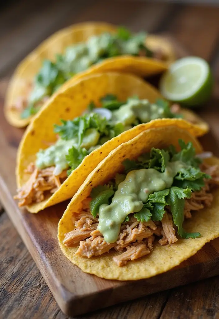 27 Peruvian Chicken with Green Sauce Recipes That Taste Authentic - 4. Peruvian Chicken Tacos with Green Sauce