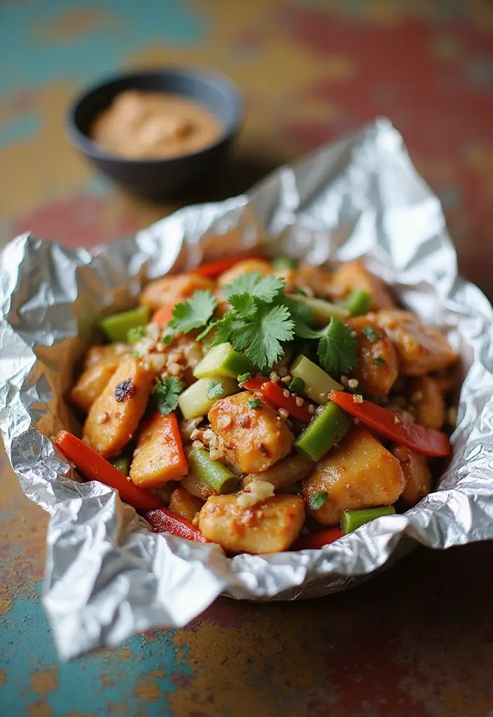 27 Santa Fe Chicken Foil Packet Recipes That Are Easy & Mess-Free 16 27 Santa Fe Chicken Foil Packet Recipes That Are Easy & Mess-Free - 15. Thai Santa Fe Chicken Packets