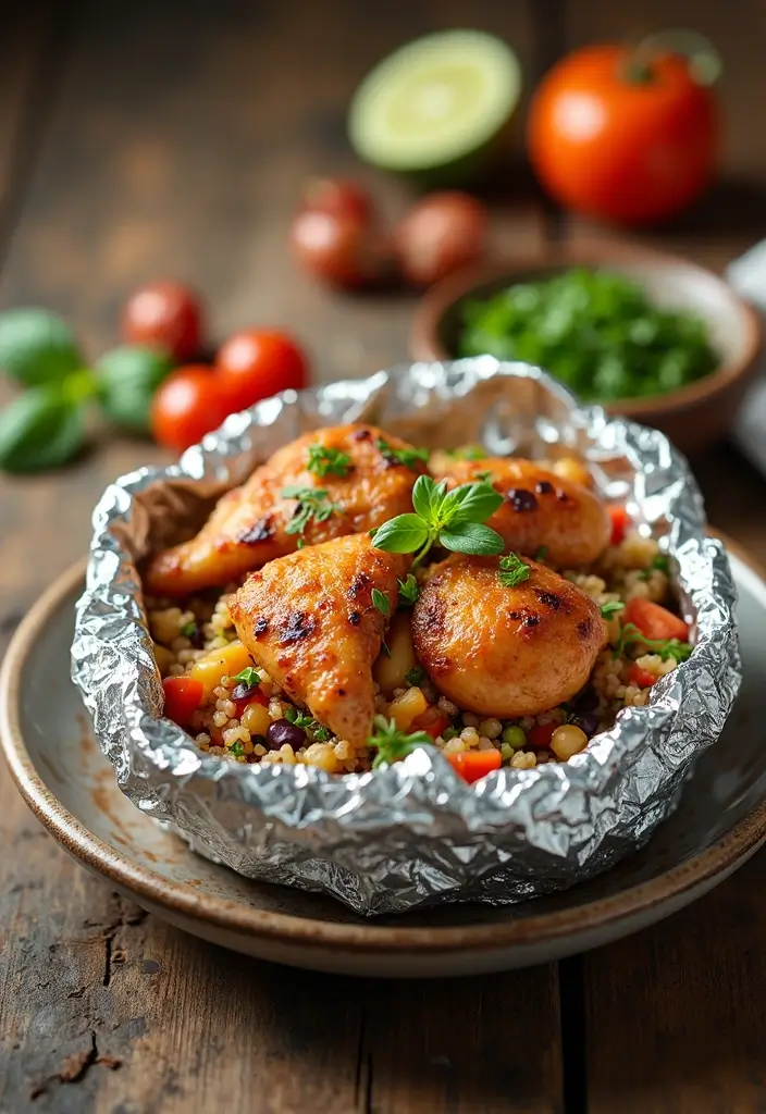 27 Santa Fe Chicken Foil Packet Recipes That Are Easy & Mess-Free 3 27 Santa Fe Chicken Foil Packet Recipes That Are Easy & Mess-Free - 2. Santa Fe Chicken and Quinoa Delight