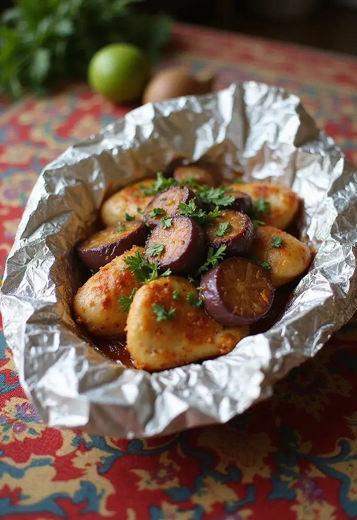 27 Santa Fe Chicken Foil Packet Recipes That Are Easy & Mess-Free 21 27 Santa Fe Chicken Foil Packet Recipes That Are Easy & Mess-Free - 20. Santa Fe Chicken and Eggplant