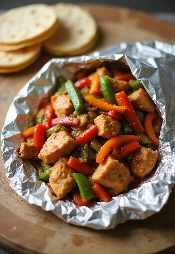27 Santa Fe Chicken Foil Packet Recipes That Are Easy & Mess-Free 4 27 Santa Fe Chicken Foil Packet Recipes That Are Easy & Mess-Free - 3. Spicy Santa Fe Chicken Fajitas