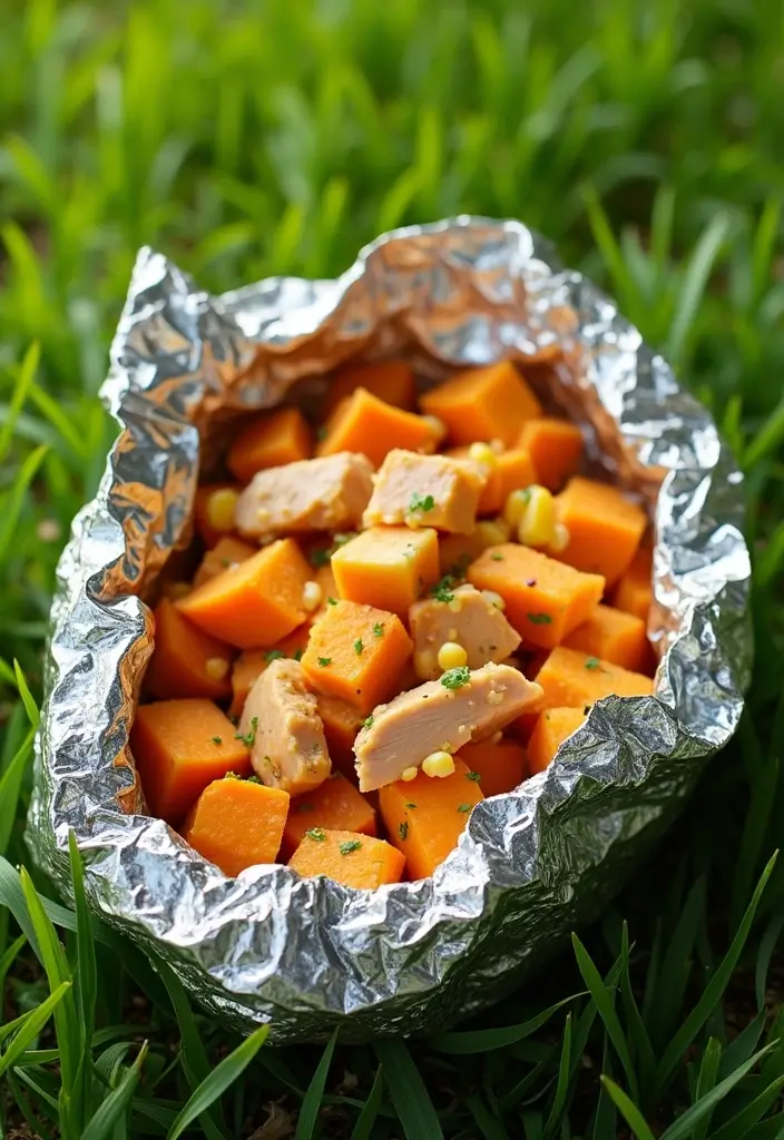 27 Santa Fe Chicken Foil Packet Recipes That Are Easy & Mess-Free 8 27 Santa Fe Chicken Foil Packet Recipes That Are Easy & Mess-Free - 7. Santa Fe Chicken Sweet Potato Packs