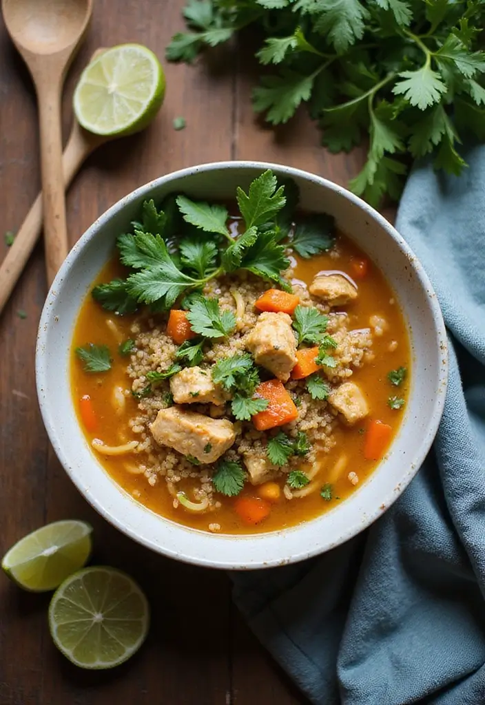 27 Simple Chicken Noodle Soup Recipe Versions That Comfort Instantly 12 27 Simple Chicken Noodle Soup Recipe Versions That Comfort Instantly - 11. Quinoa Chicken Noodle Soup