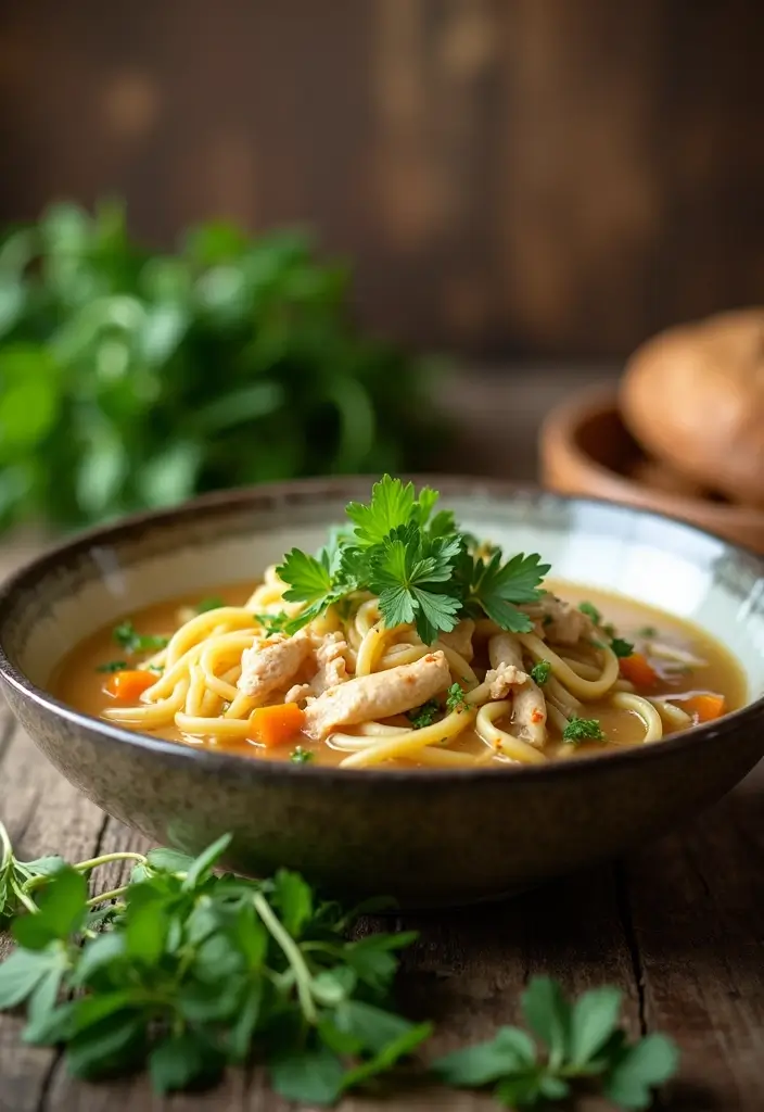27 Simple Chicken Noodle Soup Recipe Versions That Comfort Instantly 22 27 Simple Chicken Noodle Soup Recipe Versions That Comfort Instantly - 21. Herbed Chicken Noodle Soup
