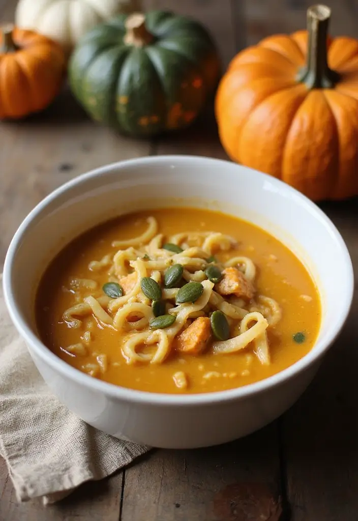 27 Simple Chicken Noodle Soup Recipe Versions That Comfort Instantly 28 27 Simple Chicken Noodle Soup Recipe Versions That Comfort Instantly - 27. Pumpkin Chicken Noodle Soup