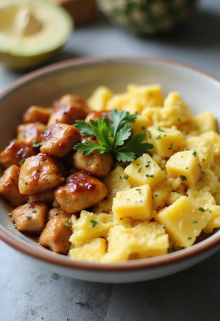 27 Teriyaki Chicken with Pineapple Recipes That Taste Tropical 17 27 Teriyaki Chicken with Pineapple Recipes That Taste Tropical - 16. Teriyaki Chicken and Pineapple Breakfast Bowl