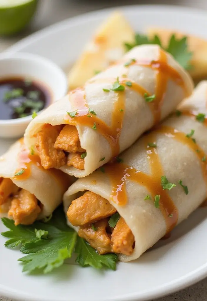 27 Teriyaki Chicken with Pineapple Recipes That Taste Tropical 18 27 Teriyaki Chicken with Pineapple Recipes That Taste Tropical - 17. Teriyaki Pineapple Chicken Spring Rolls